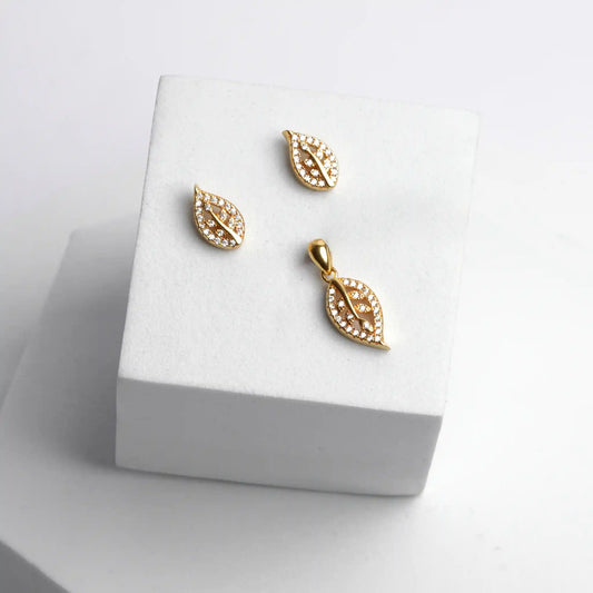 Golden Foliage Pendent set