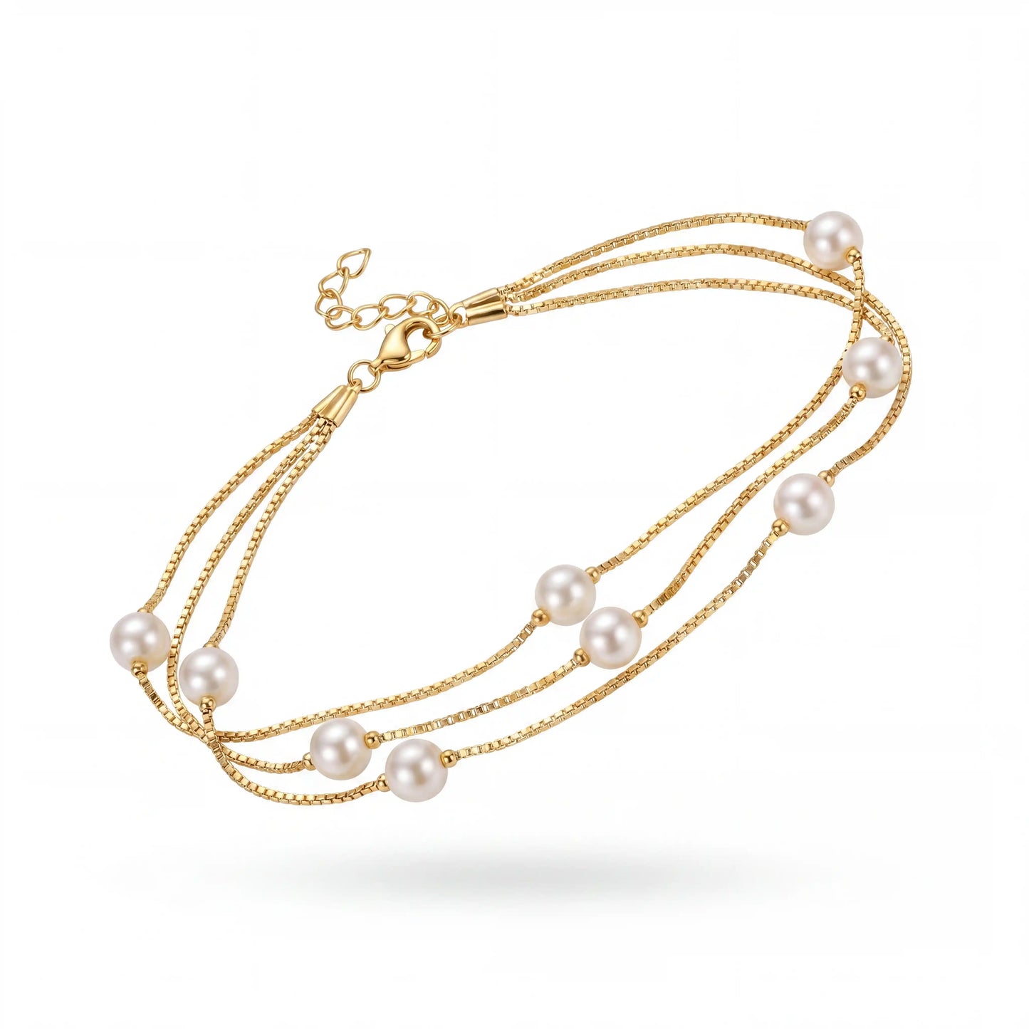 Ethereal Pearl Cascade Bracelet