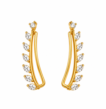 Golden whisper ear cuffs