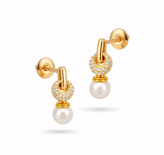 Pearl Halo Earrings